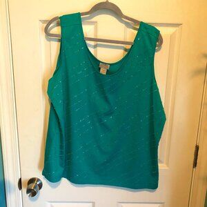 Sigrid Olsen Sport 2X turquoise tank top